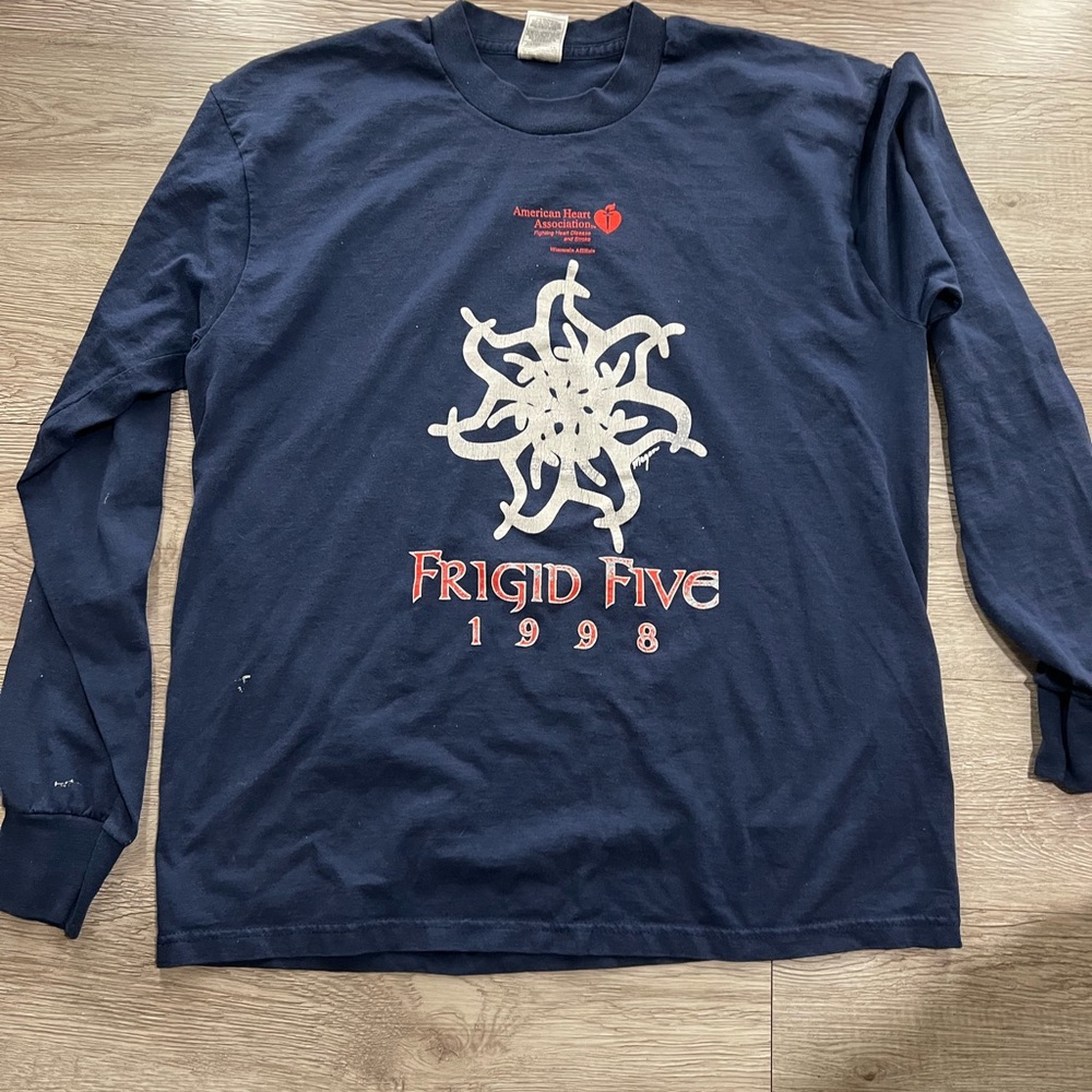 Fruit of the Loom Navy Long Sleeve Tee